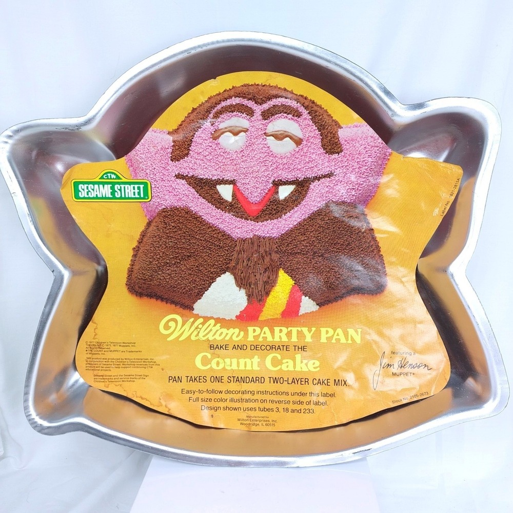 Vtg 1977 Wilton Sesame Street THE COUNT Muppets Party CAKE PAN Mold #502-7431
